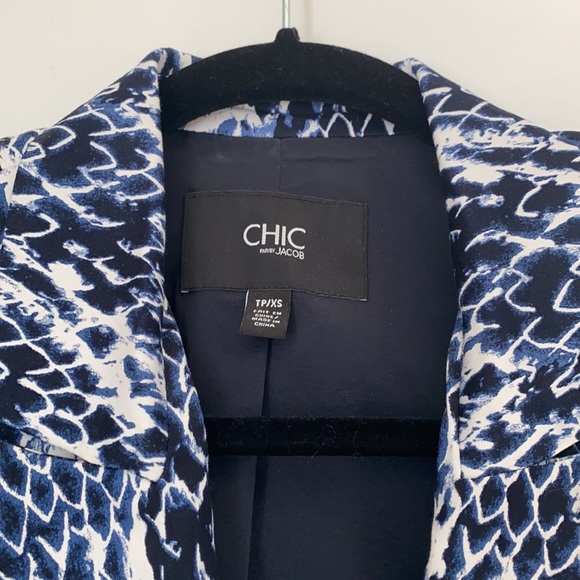 Jacob Navy and White Suit Jacket - Picture 3 of 4